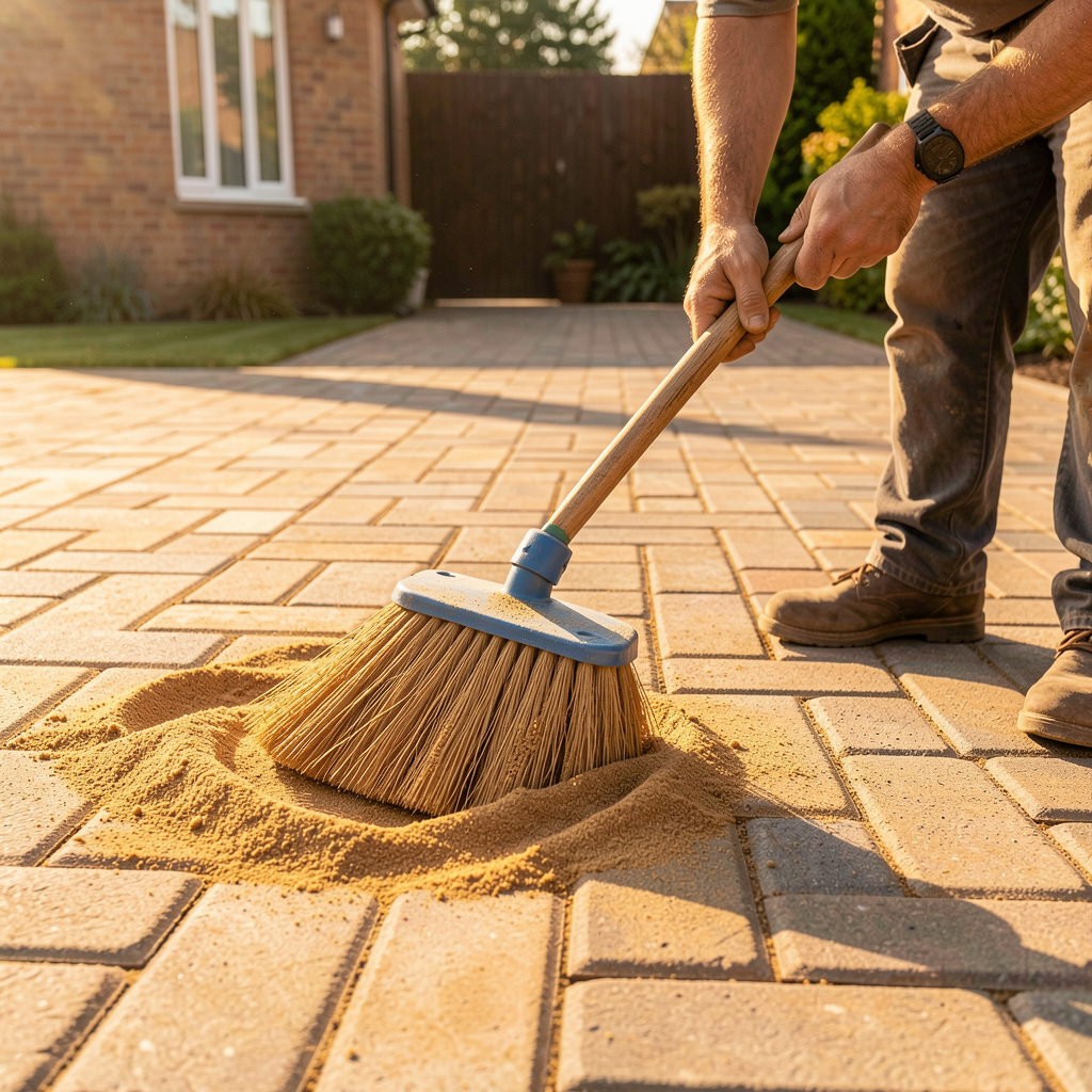 Re-sanding block paving