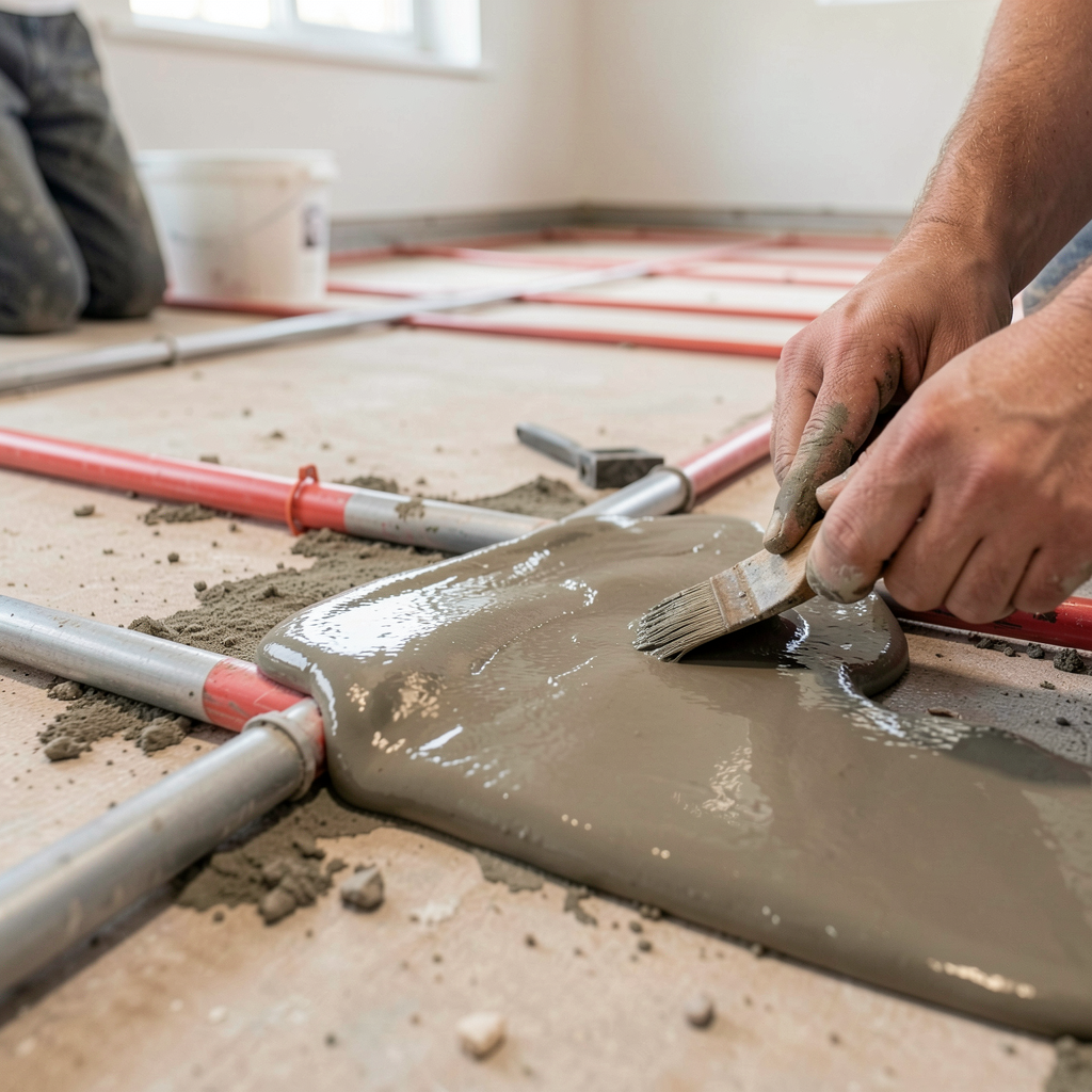 Underfloor heating screed
