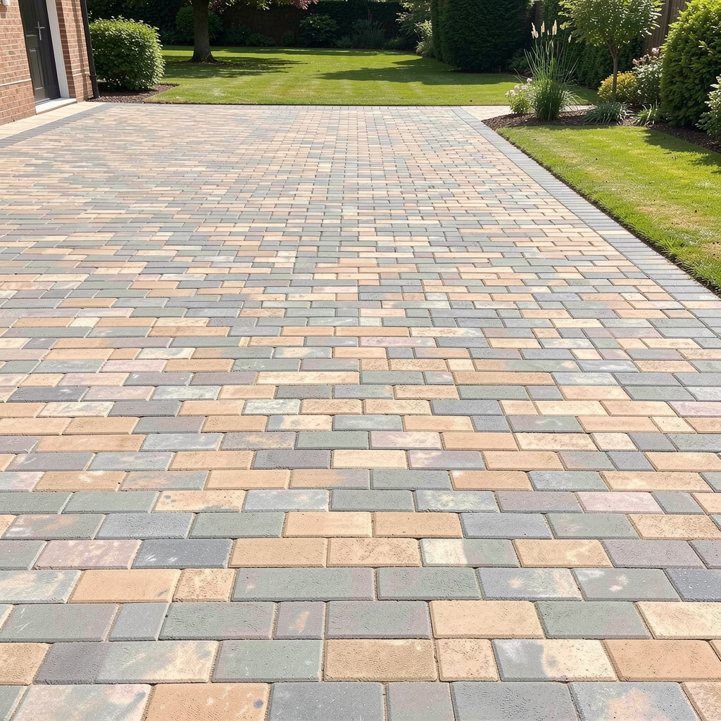 After driveway cleaning: clean block paving.