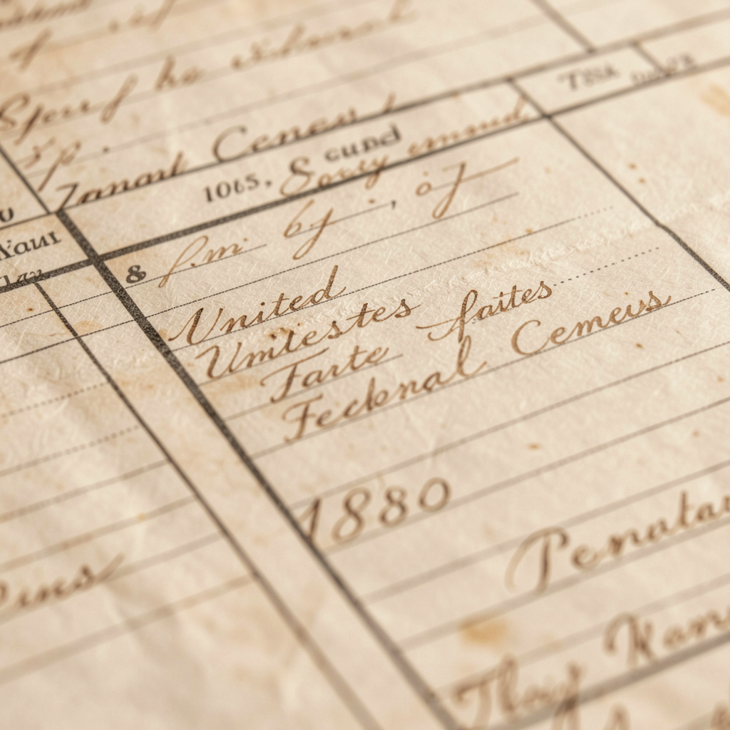 Vintage Census Document