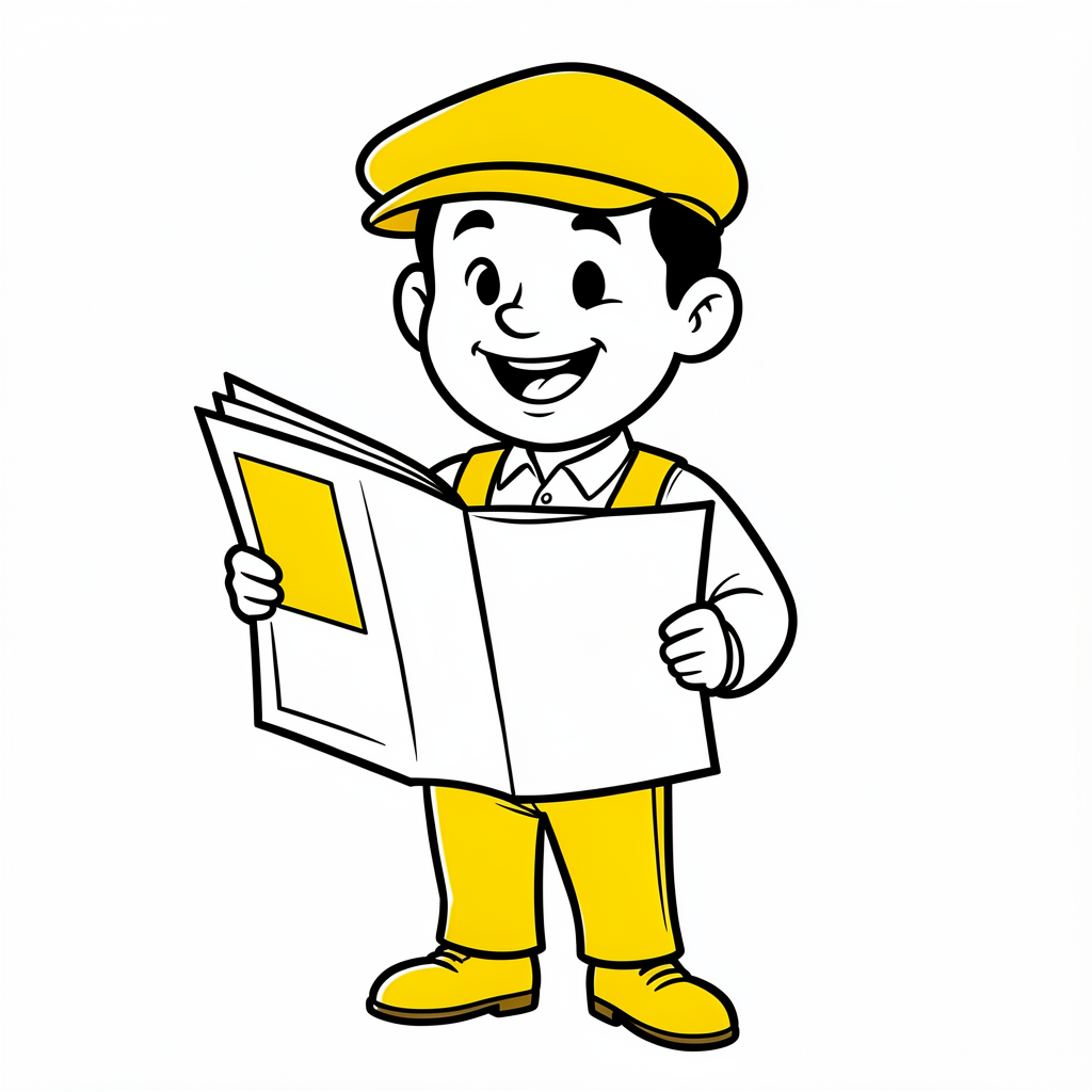 Newsboy mascot
