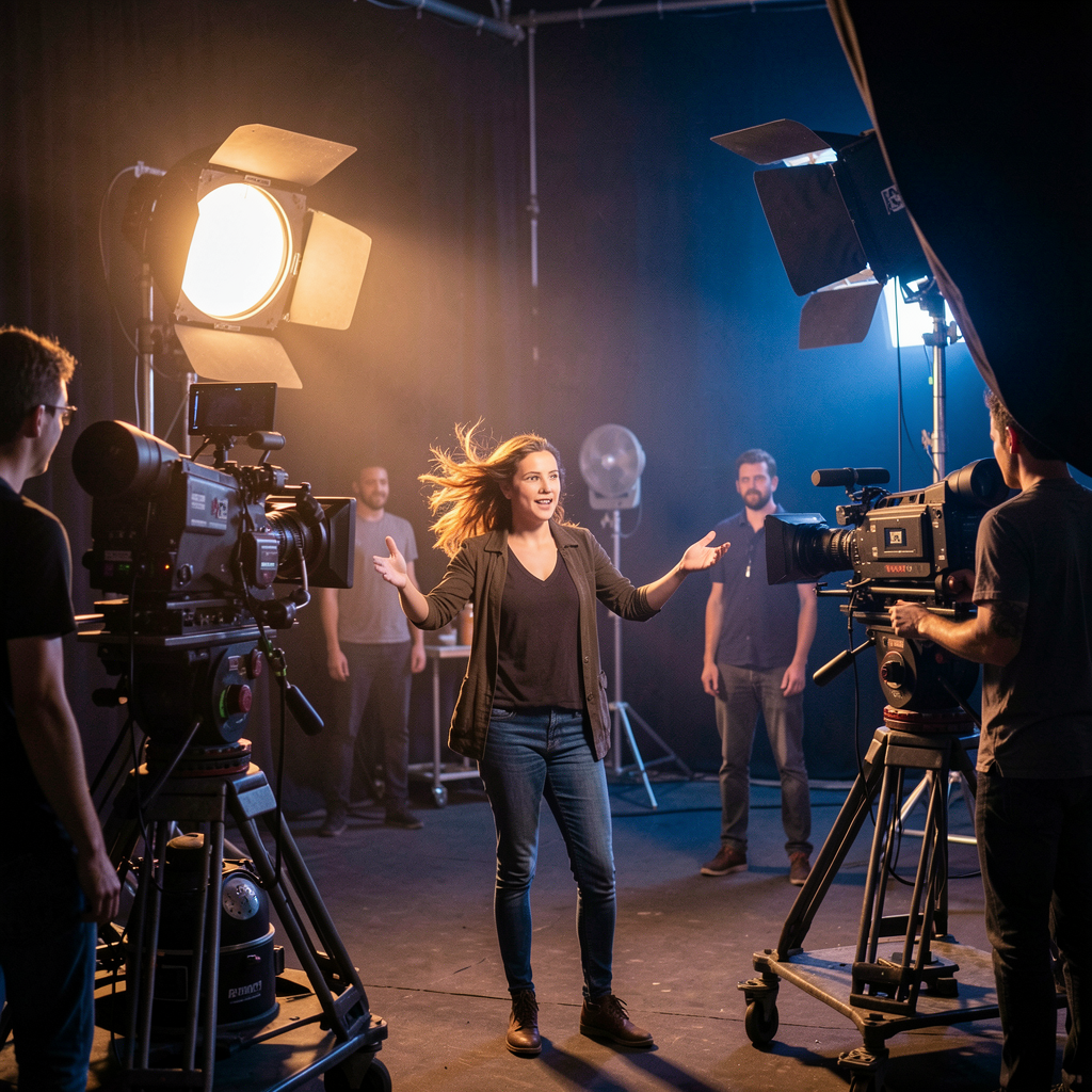 Elena Rostova directing on set