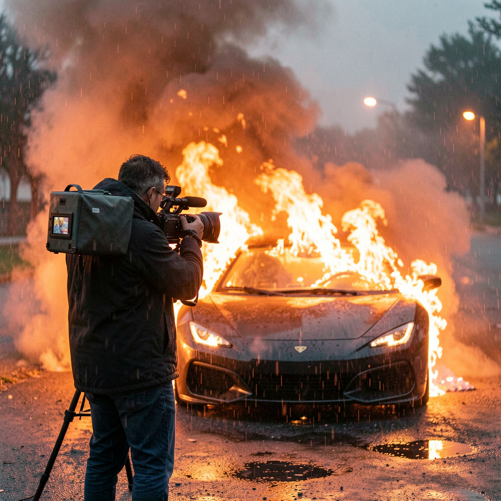 Kai Satori filming action sequence
