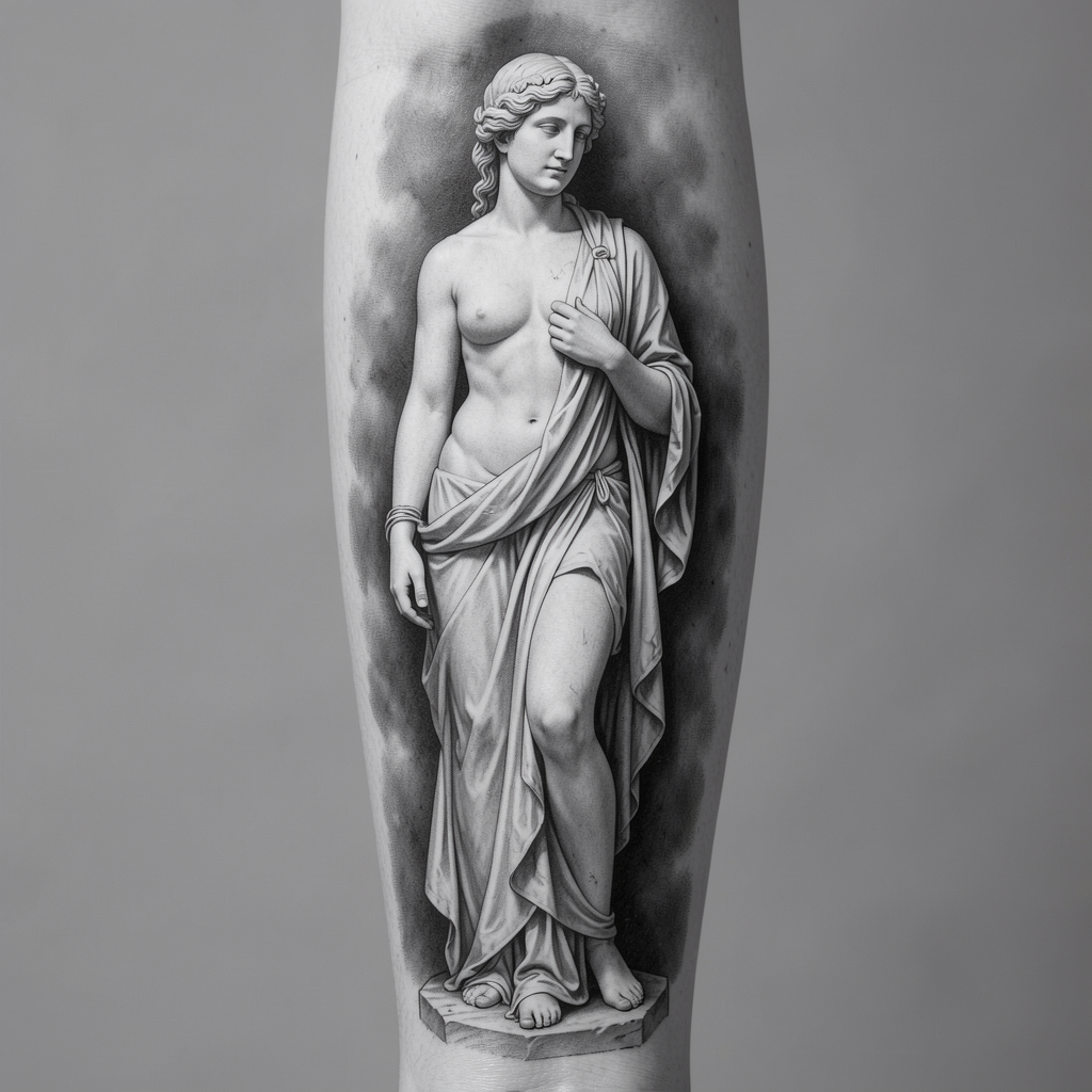 Black and grey tattoo reference artwork