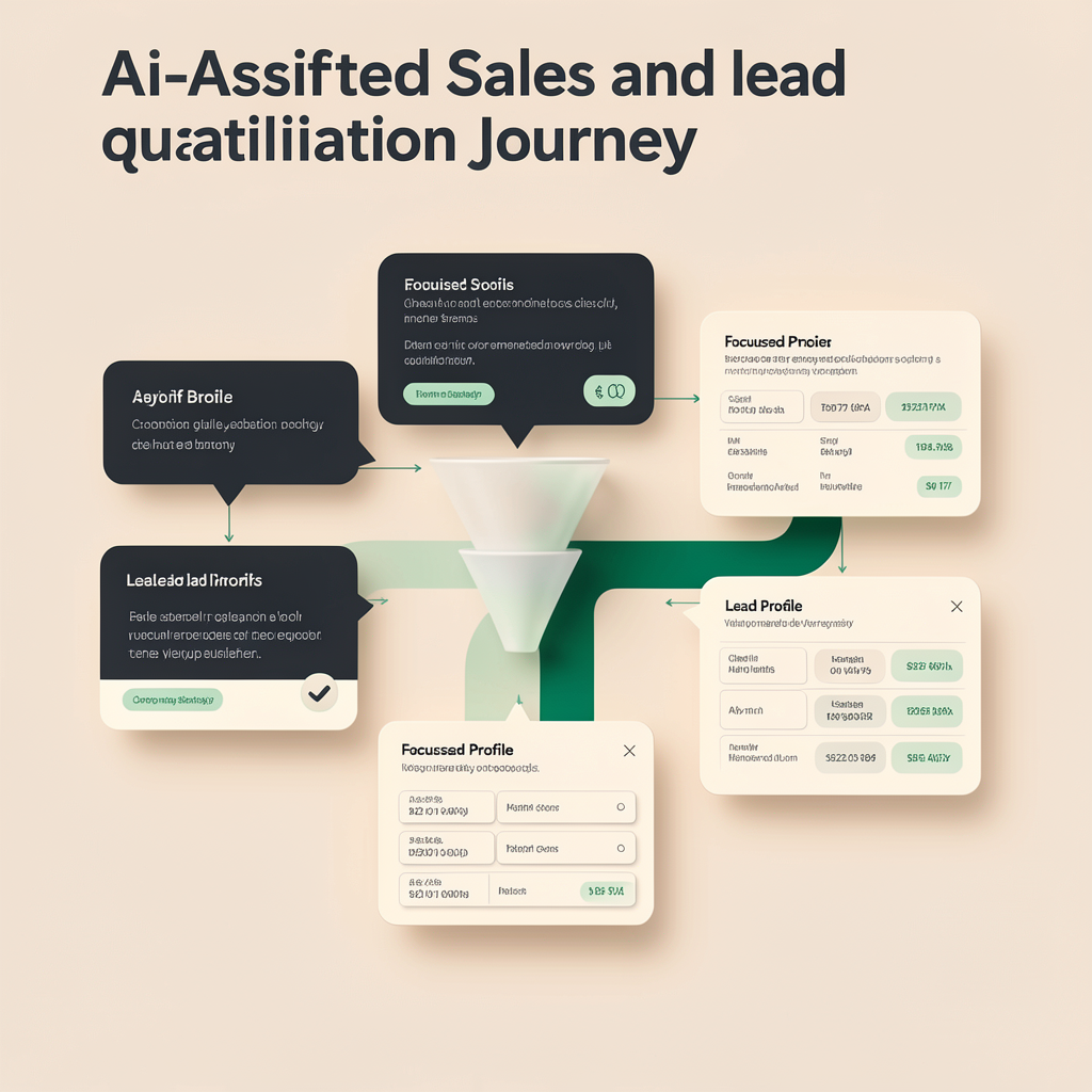 AI sales and lead capture workflow illustration