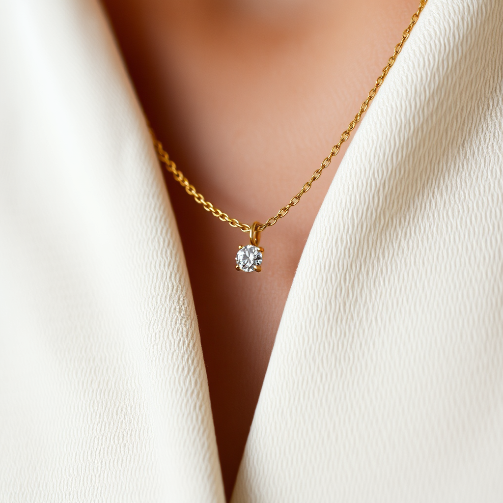 Chain with small diamond charm