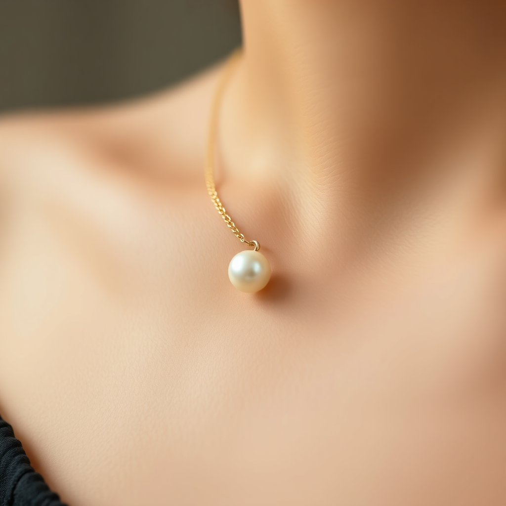 Fine chain with small pearl