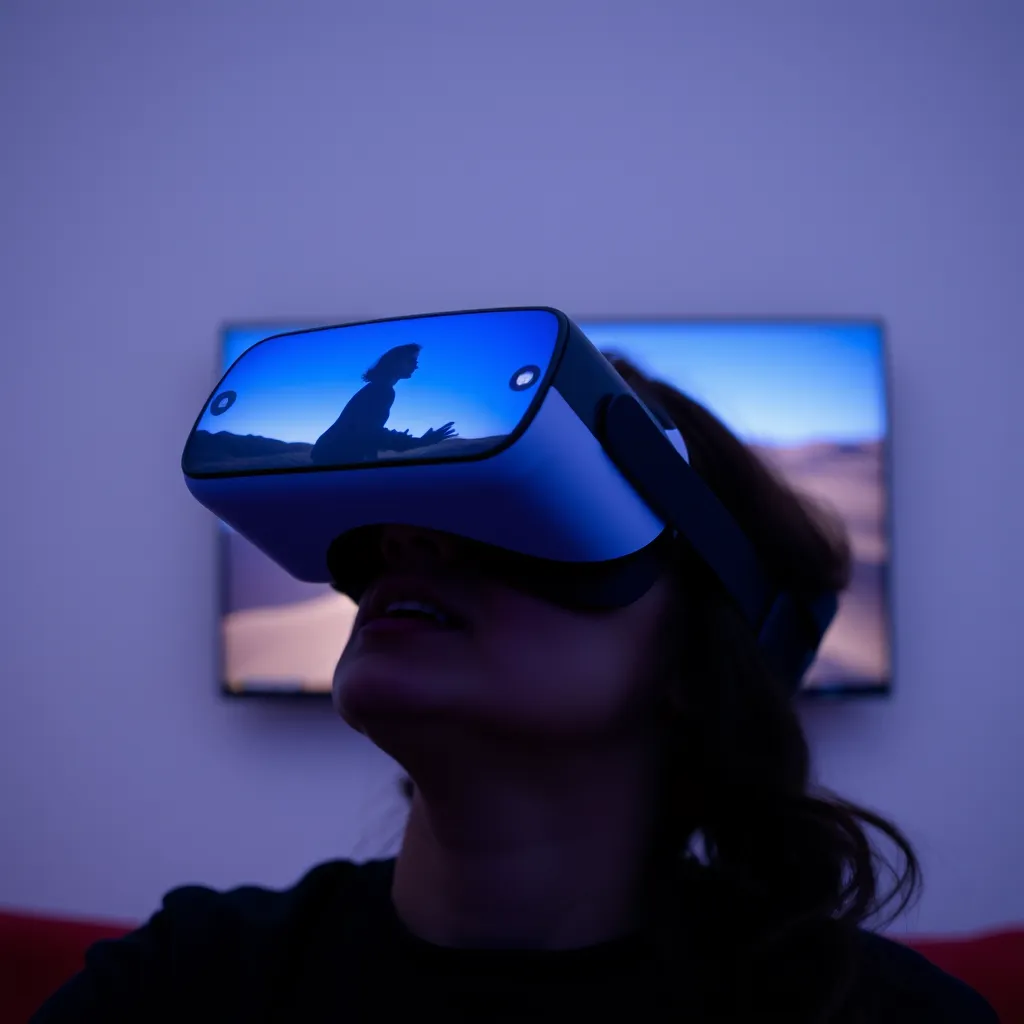 A person watching a tutorial video on their laptop in a cozy living room setting, with a cup of coffee nearby. The video is displaying a step-by-step guide for knitting a scarf, with clear visuals and voiceover instructions. The person is focused and engaged, with a smile on their face.