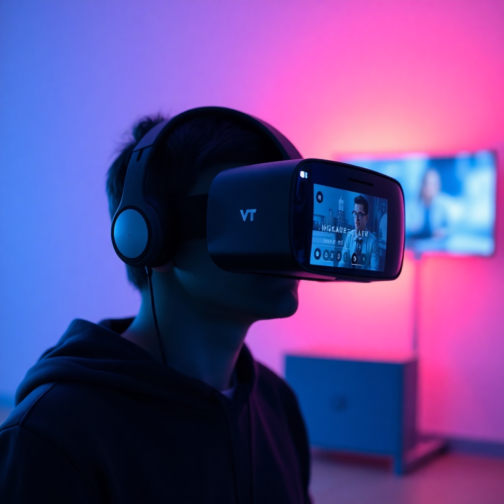 A close-up, photorealistic image of a person using a sleek, modern breathing device. The device is connected to a small, handheld control unit and displays calming biofeedback data like heart rate and breathing patterns.  The background is slightly blurred, focusing the viewer's attention on the device and its interaction with the user, highlighting the device's effectiveness and its technological sophistication.