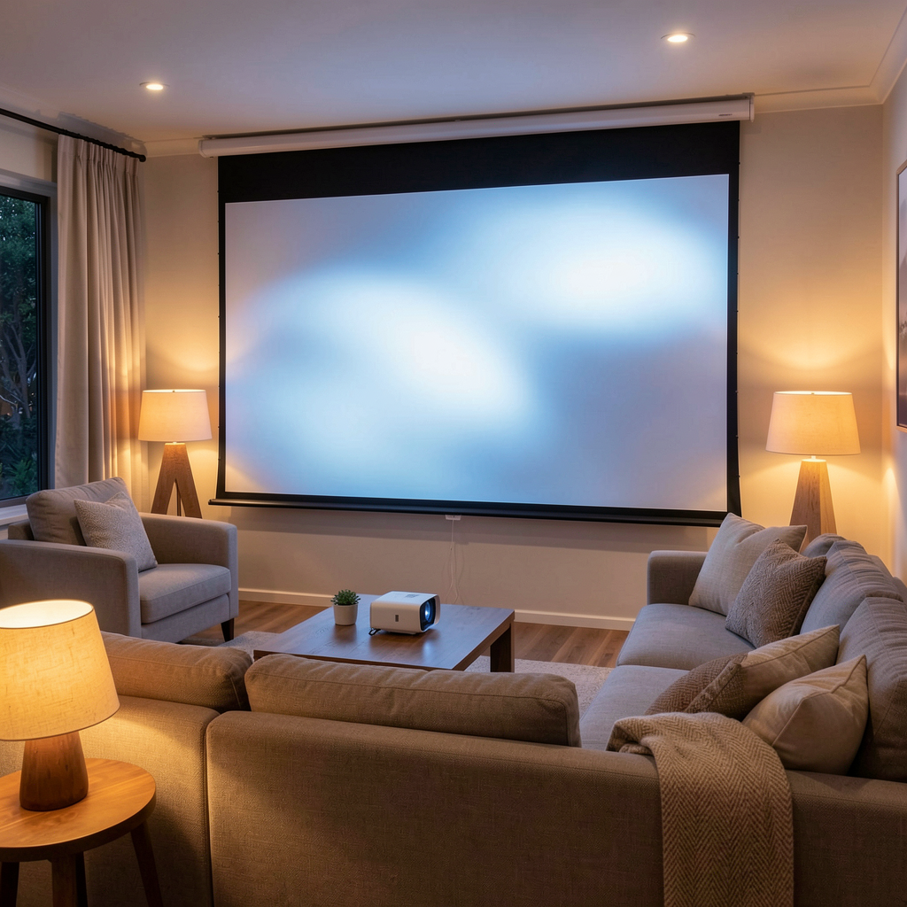 Home movie projector setup