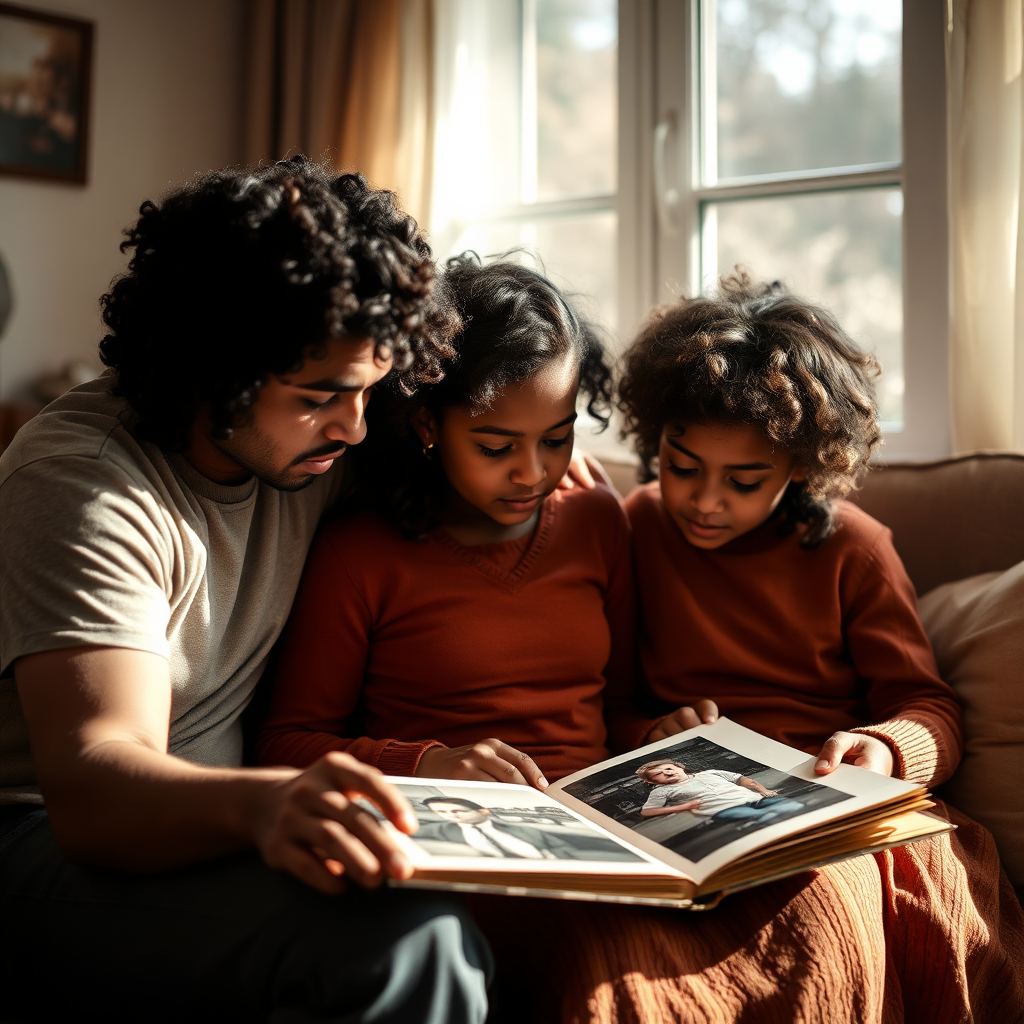 Intimate family moment