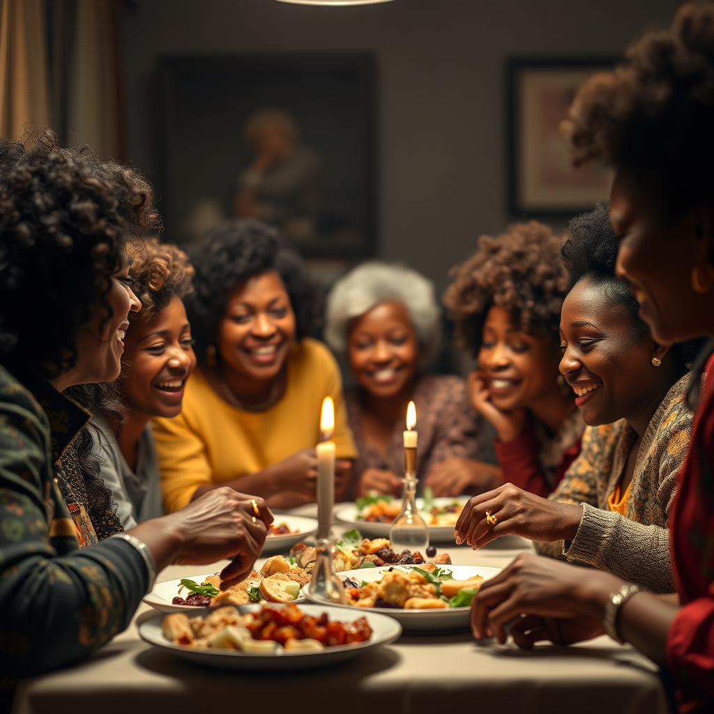 Short video snippet of a family celebration, brown skin, curly hair