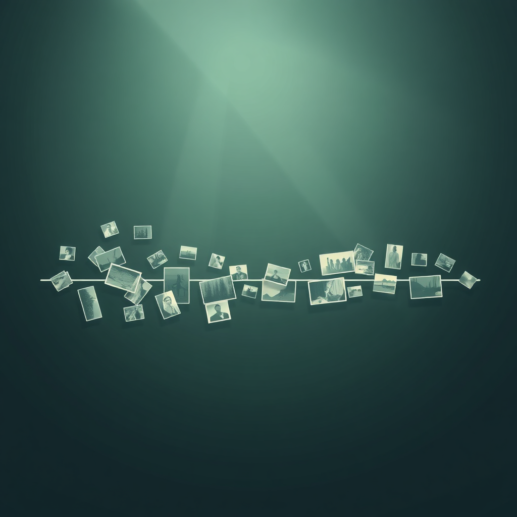 Abstract representation of AI transforming photos into video