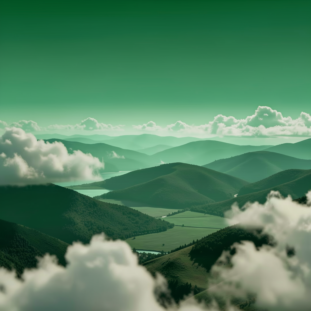 Emerald gradient landscape