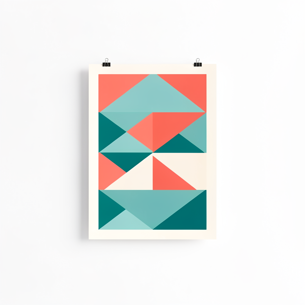 Geometric coral print