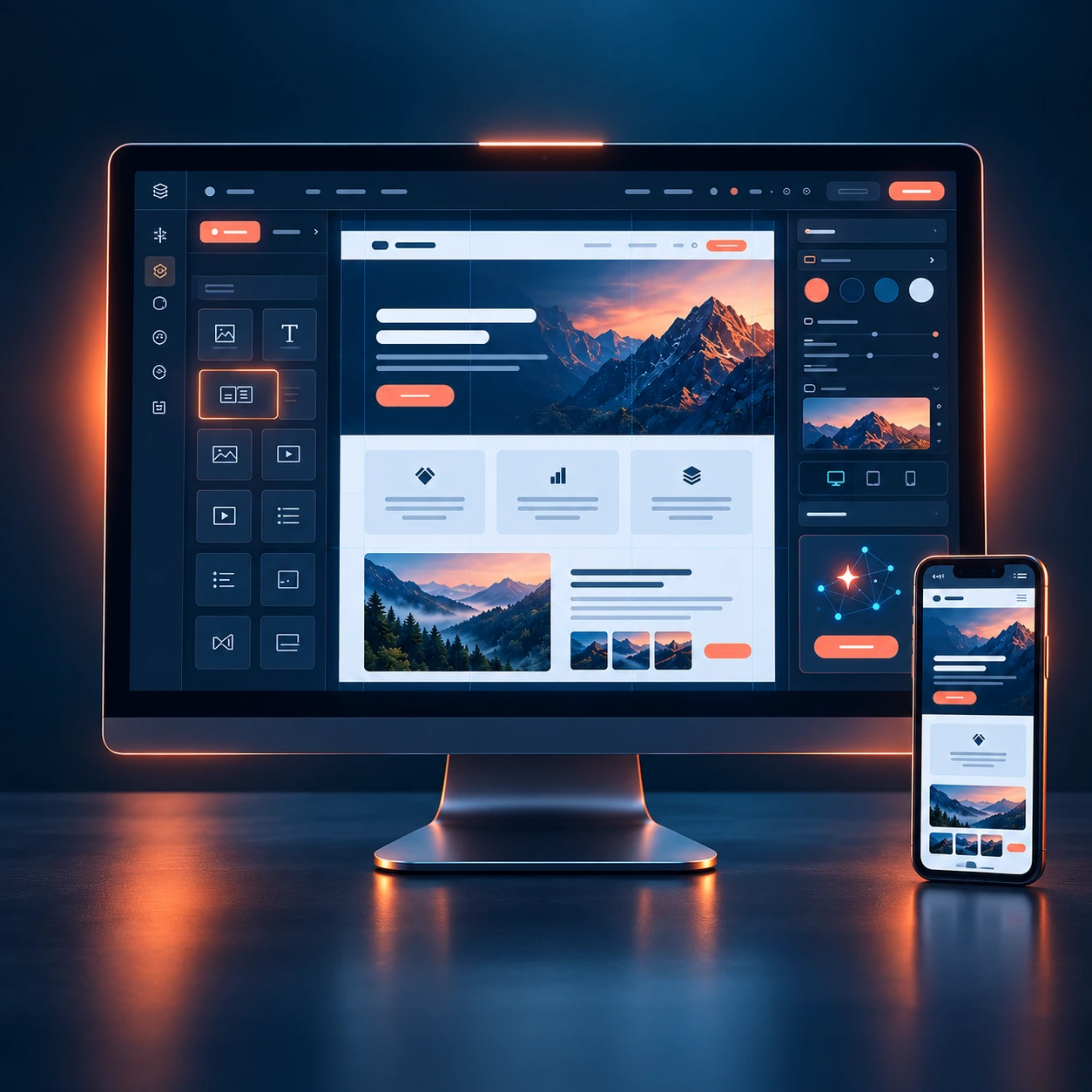 AI Website Creation Interface