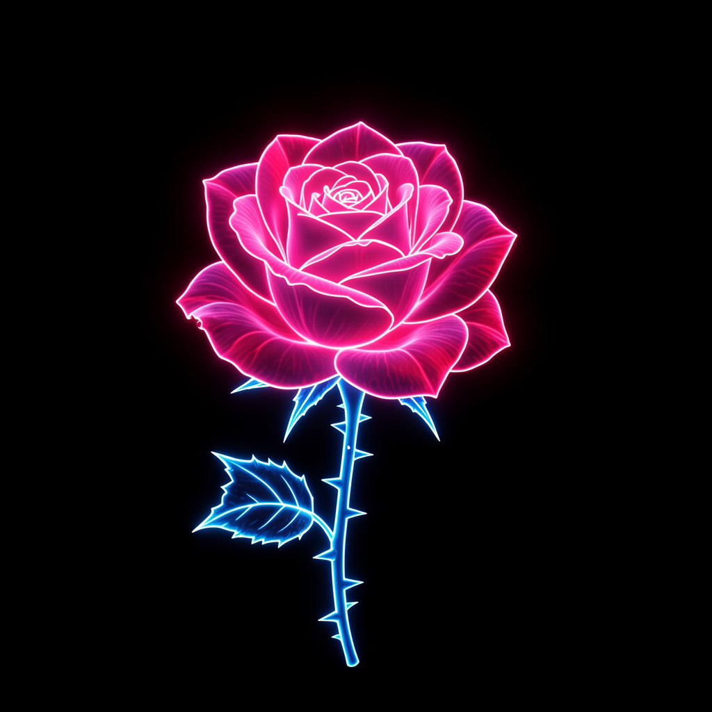 Neon Rose Wallpaper