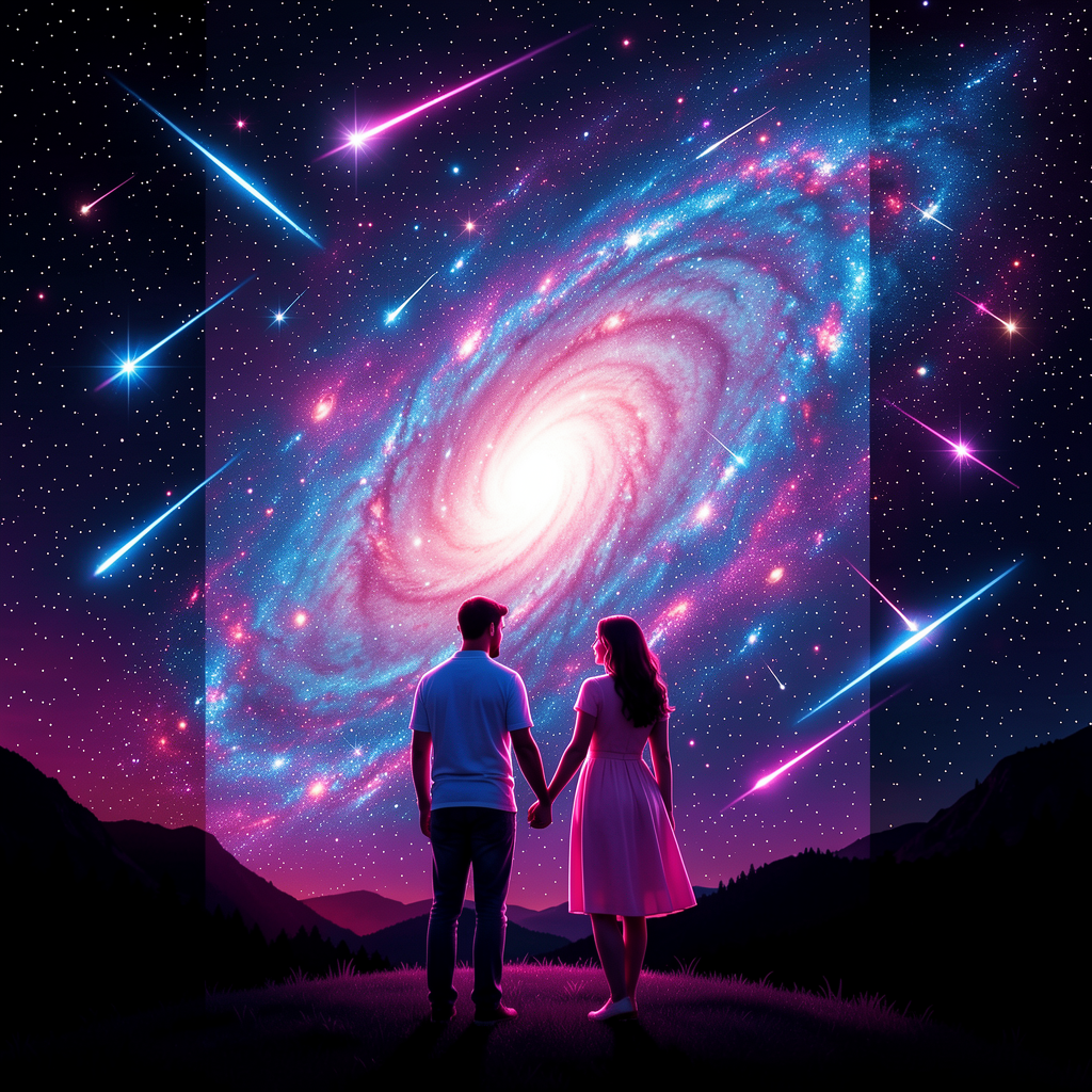 Neon Starry Couple