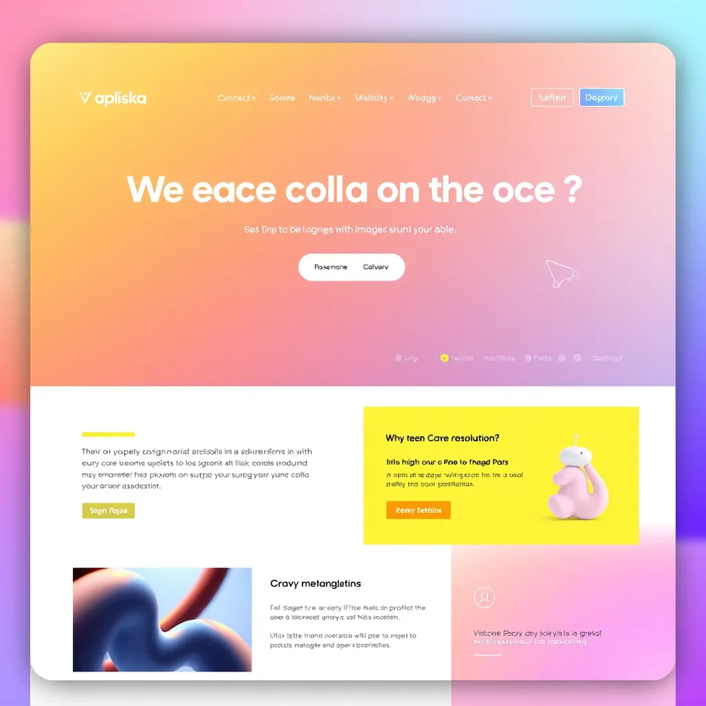 A modern, sleek website design with a minimalist aesthetic and a vibrant color palette. The design should incorporate high-quality images and typography that reflects a professional brand. The website should be easy to navigate and visually appealing.
