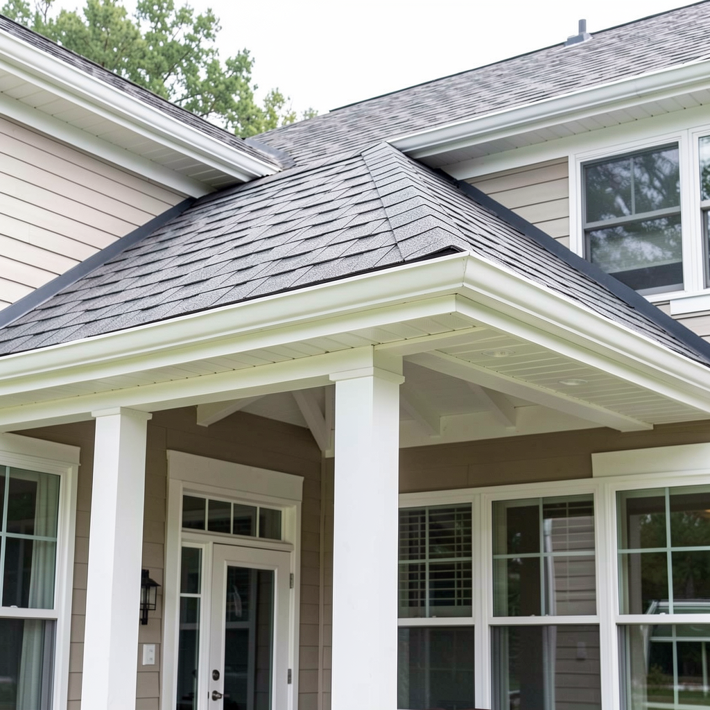 Custom roof tie-in on an existing home