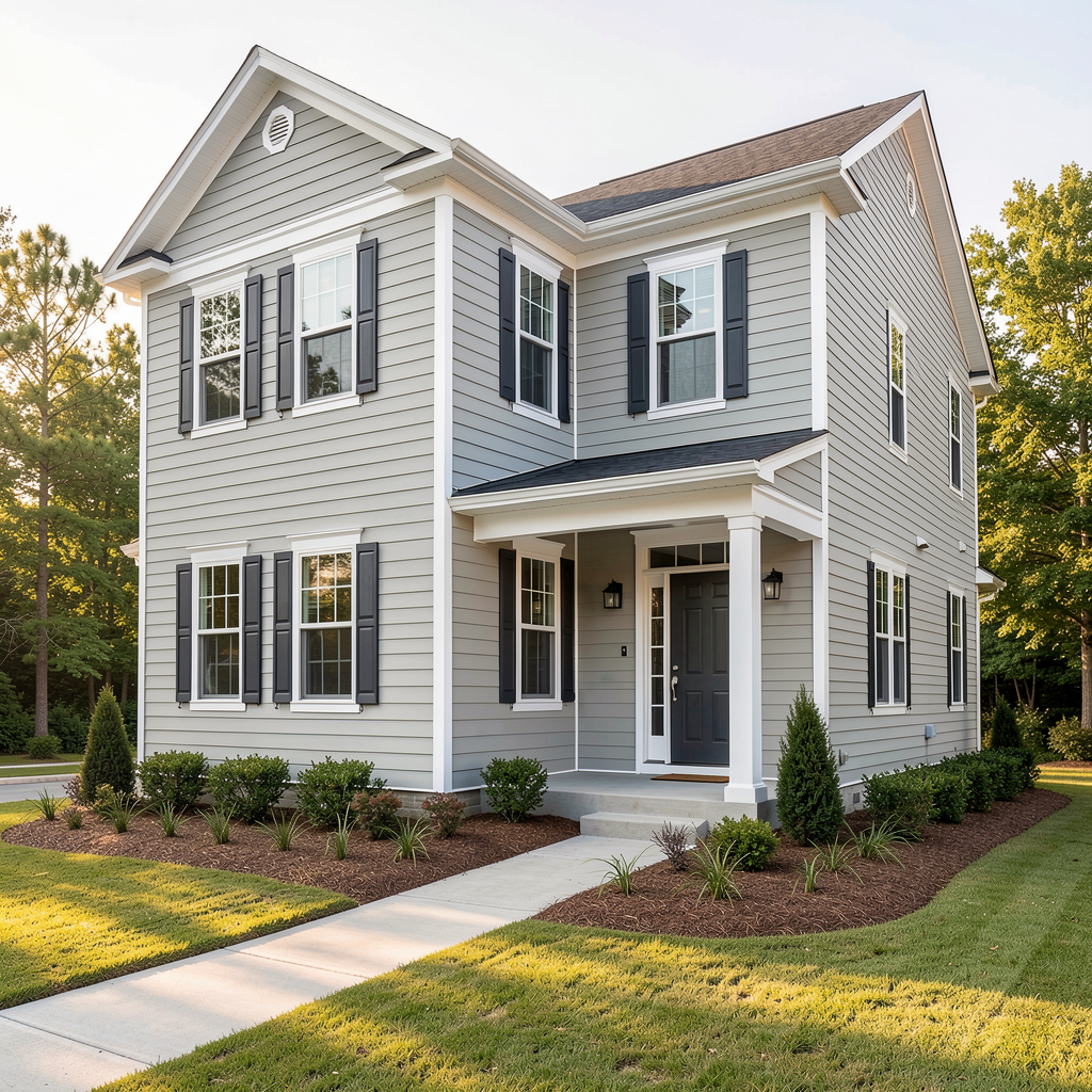 Completed vinyl siding exterior