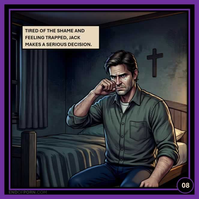 Jack opening the Bible