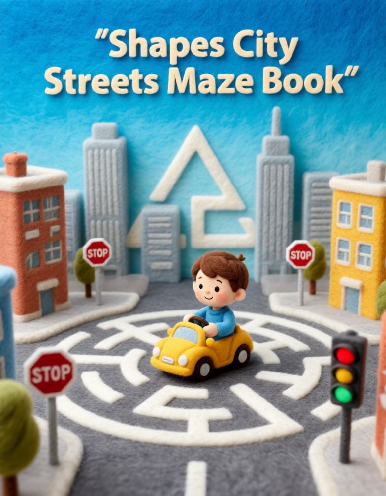 Shapes City Streets Maze Book — Vol. 8 cover