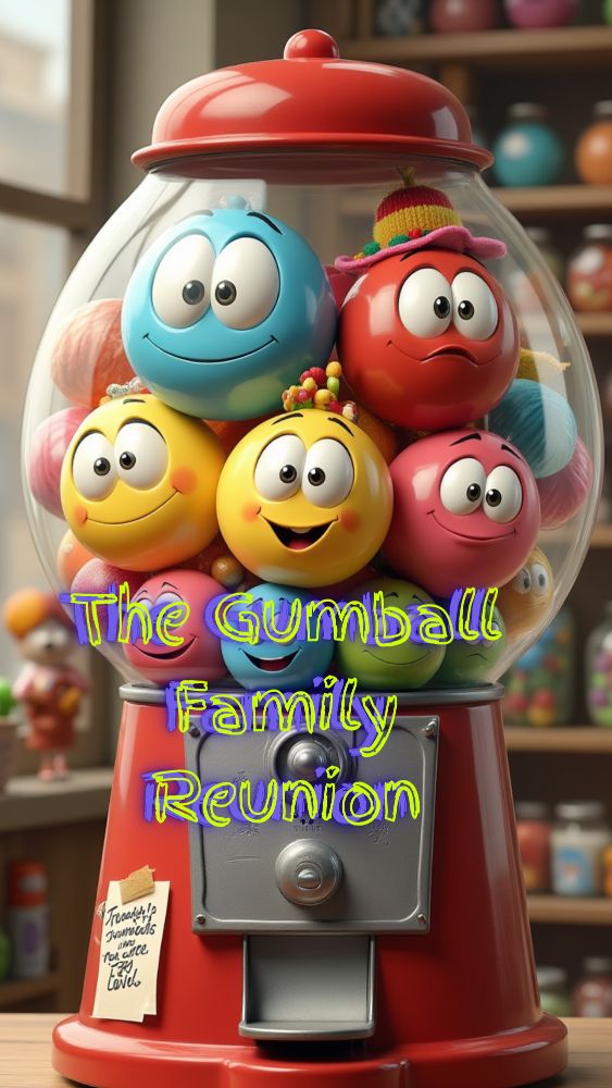 Cover of "This heartwarming story about a family of gumballs who get" - children's read-aloud flipbook by MR.JP