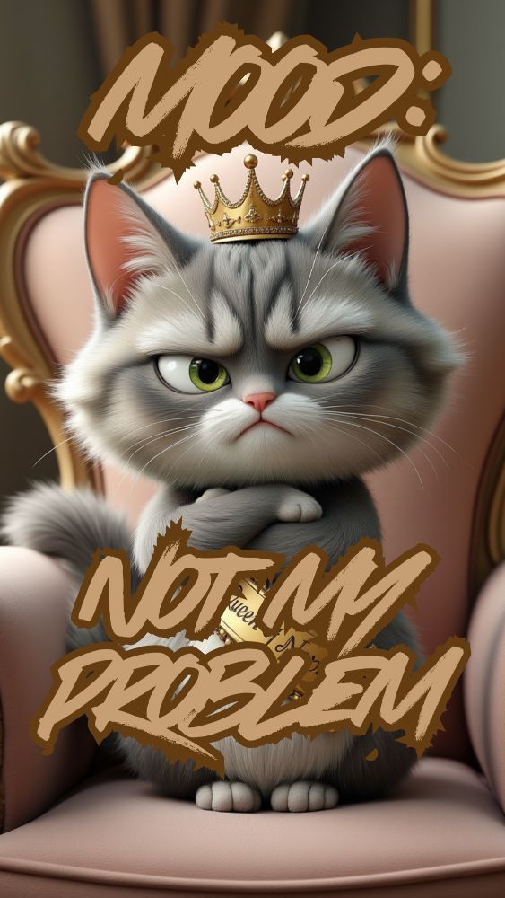 Cover of "In Mood: Not My Problem, Drama the Cat isn’t here for your" - children's read-aloud flipbook by MR.JP