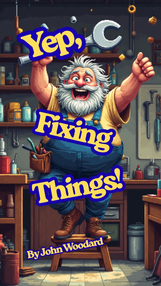 Cover of "This book's name is Yep, Fixing Things!! I’m a gray-bearded" - children's read-aloud flipbook by MR.JP