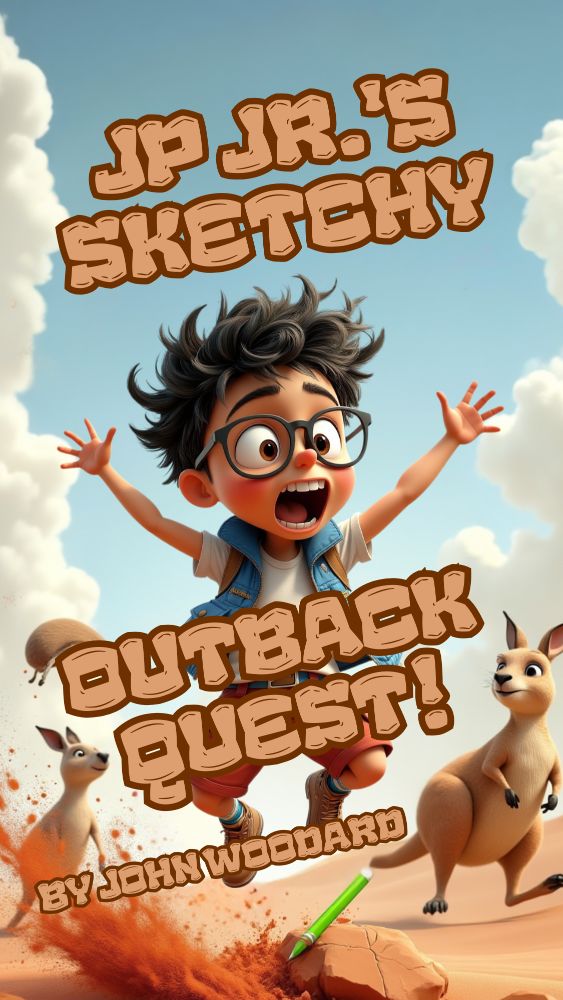 Cover of "I'm knee-deep in Outback dust, dodgin' a rogue boomerang I" - children's read-aloud flipbook by MR.JP