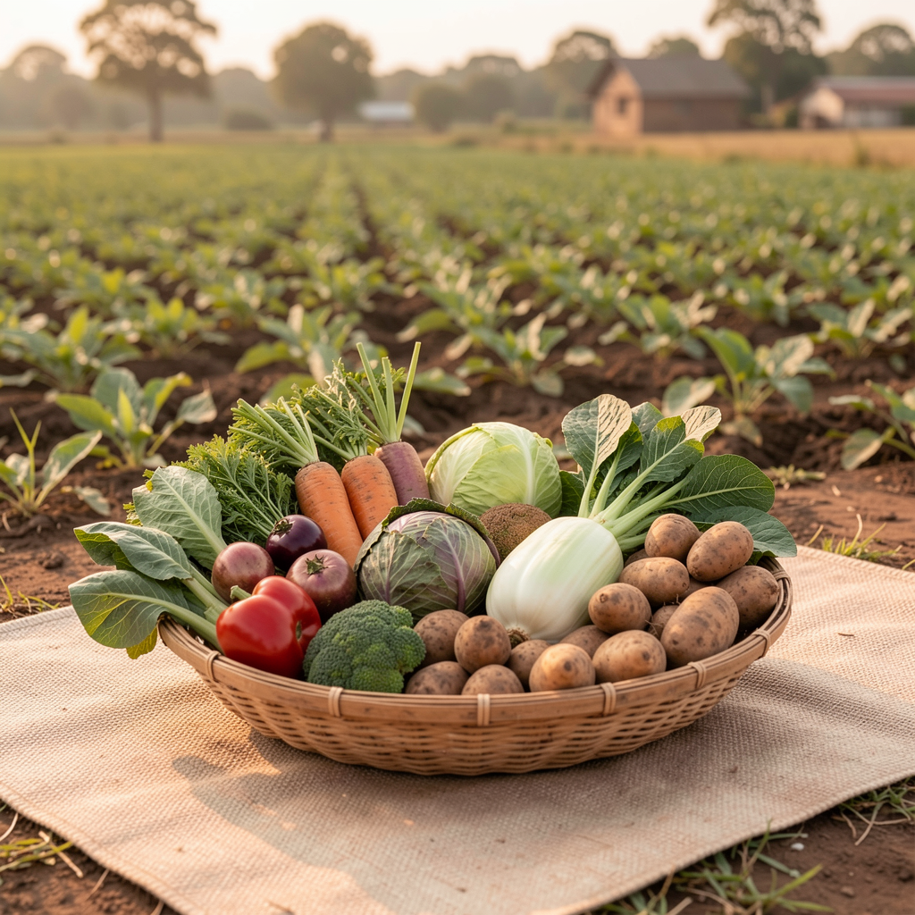 Assorted seasonal farm produce