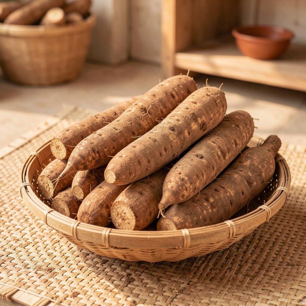 Fresh cassava tubers