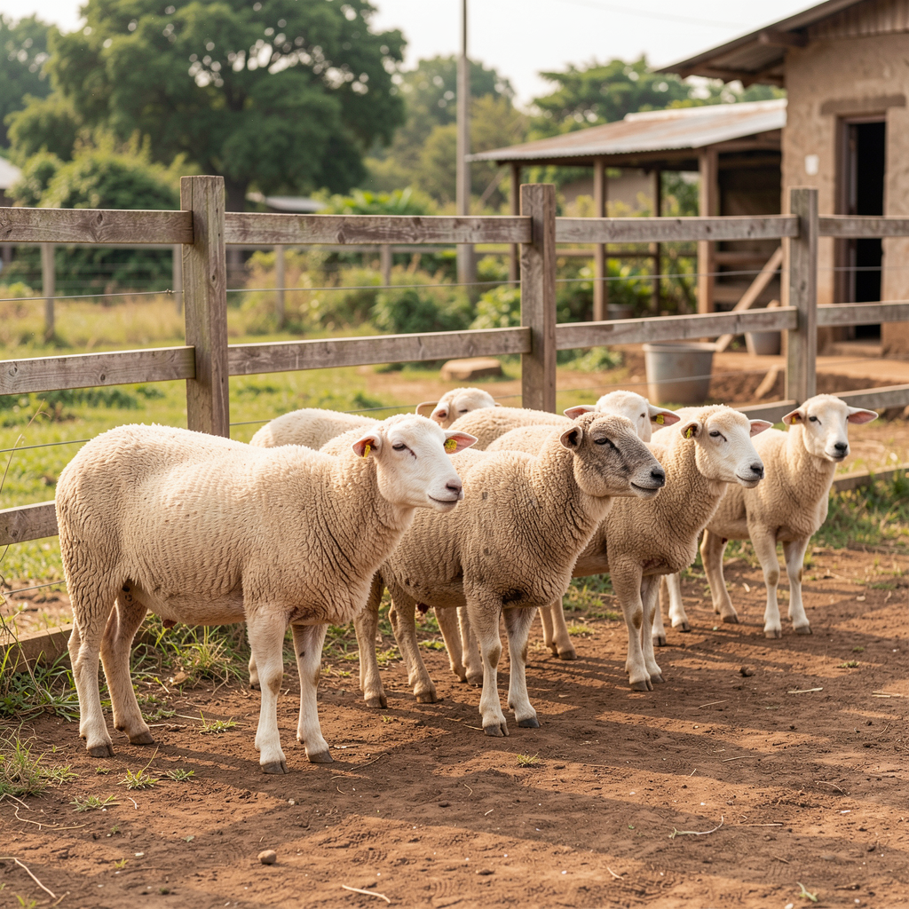 Sheep on a farm
