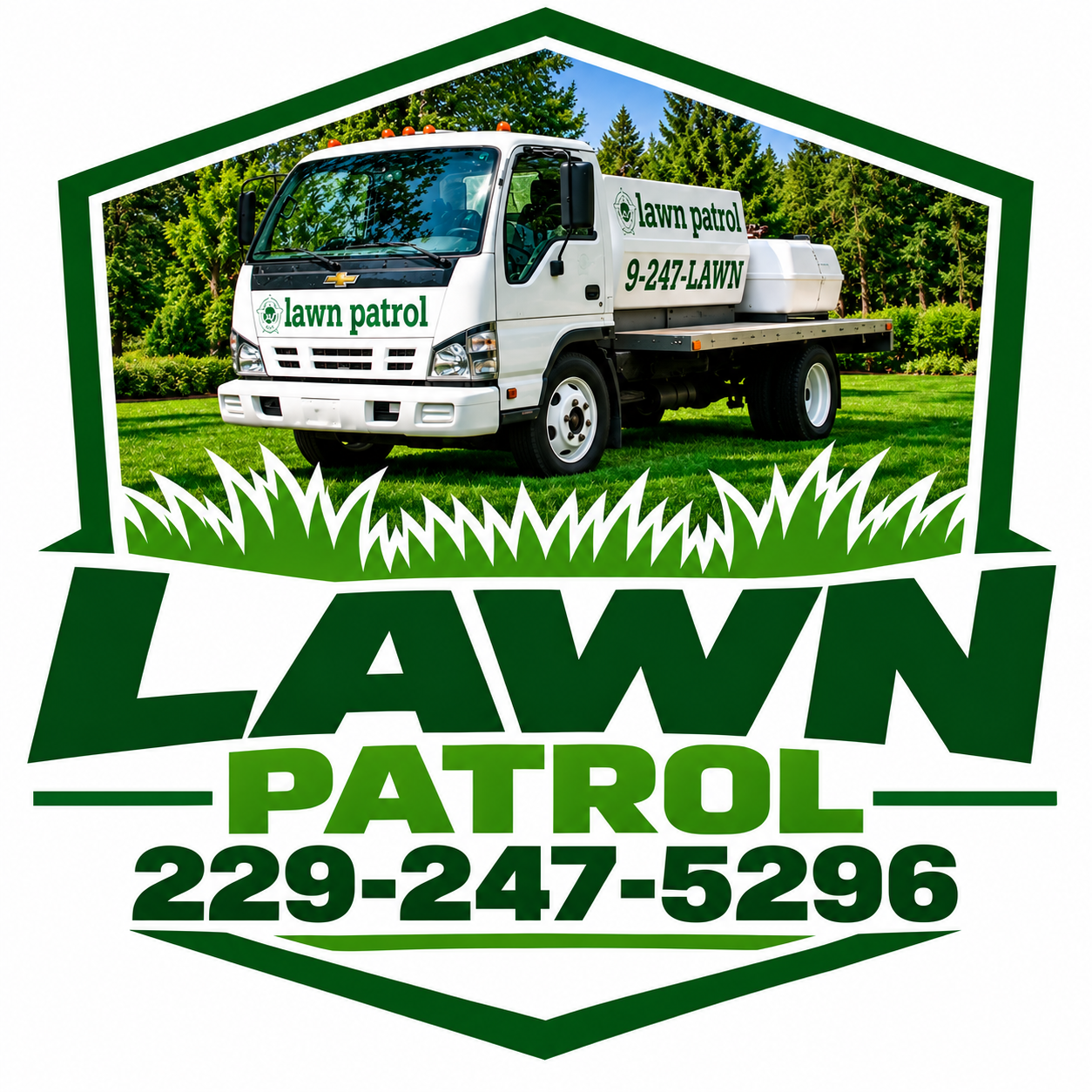 Generate a photorealistic, ultra-high quality header image (8K resolution, hyperrealistic) showcasing the transformative power of Lawn Patrol. The image should depict a lush, vibrant green lawn in the foreground, freshly aerated with visible aeration holes, and a healthy, thriving lawn in the background. A smiling, professional-looking Lawn Patrol technician, wearing a branded shirt and a friendly demeanor, is standing in the foreground with a state-of-the-art aeration machine. The machine should be gleaming and modern, conveying a sense of efficiency and expertise. The lighting should be natural, with soft golden sunlight illuminating the scene, creating a warm and inviting atmosphere. The image should evoke feelings of satisfaction, pride, and the beauty of a healthy lawn. The camera angle should be slightly elevated, creating a sense of depth and grandeur. The overall color palette should be dominated by shades of green, brown, and blue, representing the natural elements of a healthy lawn and the sky. Incorporate subtle details like a nearby house or a beautiful flowerbed to add context and enhance the visual appeal. The final image should portray a sense of trust, reliability, and the expertise of Lawn Patrol, leaving viewers yearning for a beautiful, healthy lawn., ultra high resolution, photorealistic, 8K, hyperdetailed, cinematic lighting