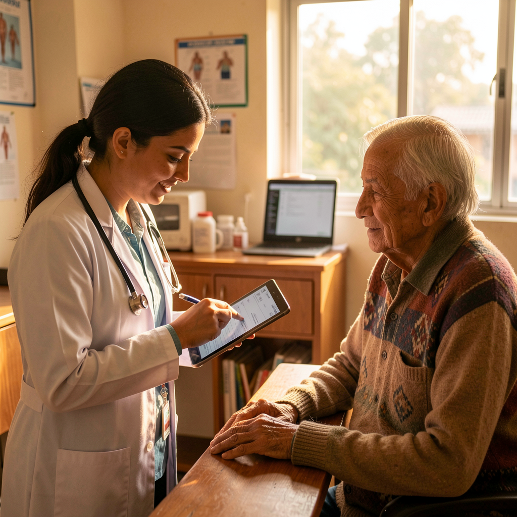 Doctor consulting patient