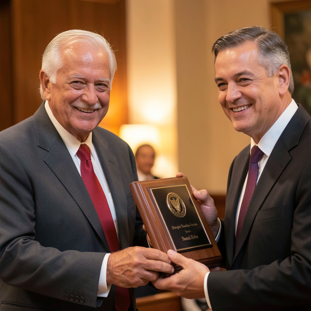 Reconocimiento al pastor fundador Julián Ibarra