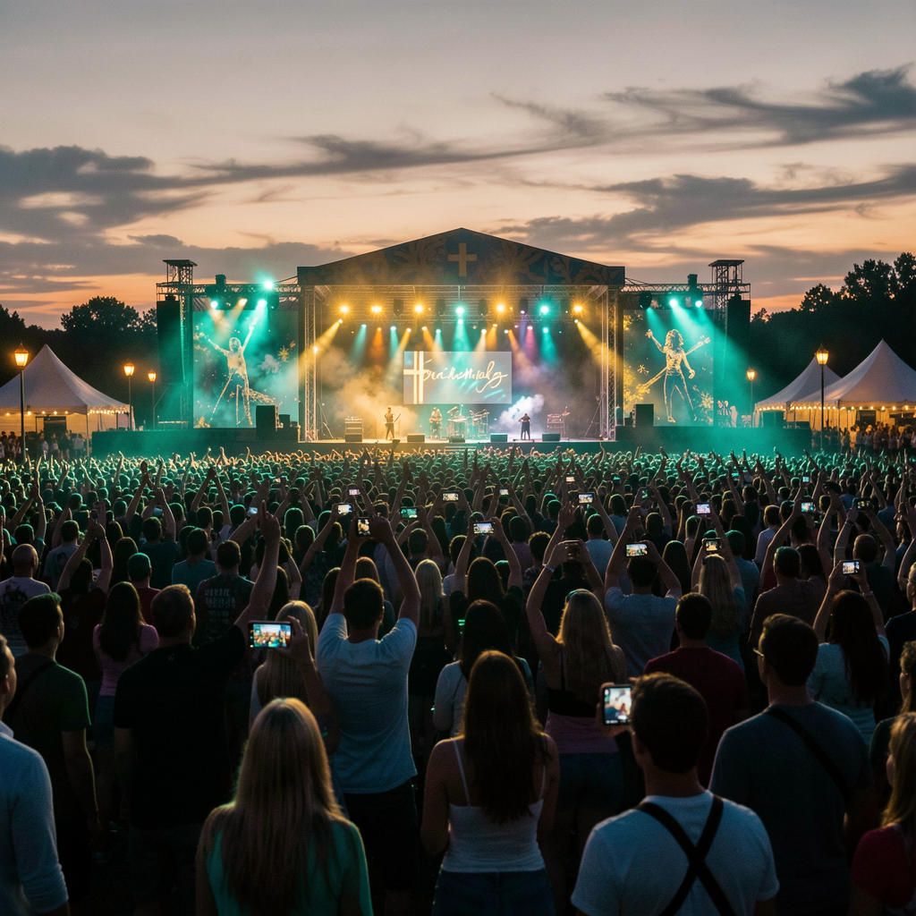 Concierto de alabanza en el parque
