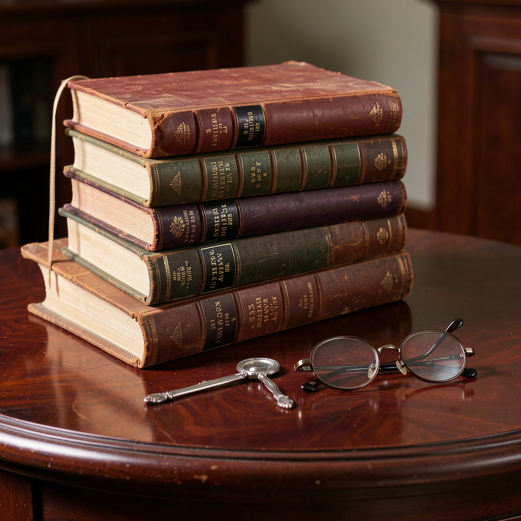 Vintage books and manuscripts