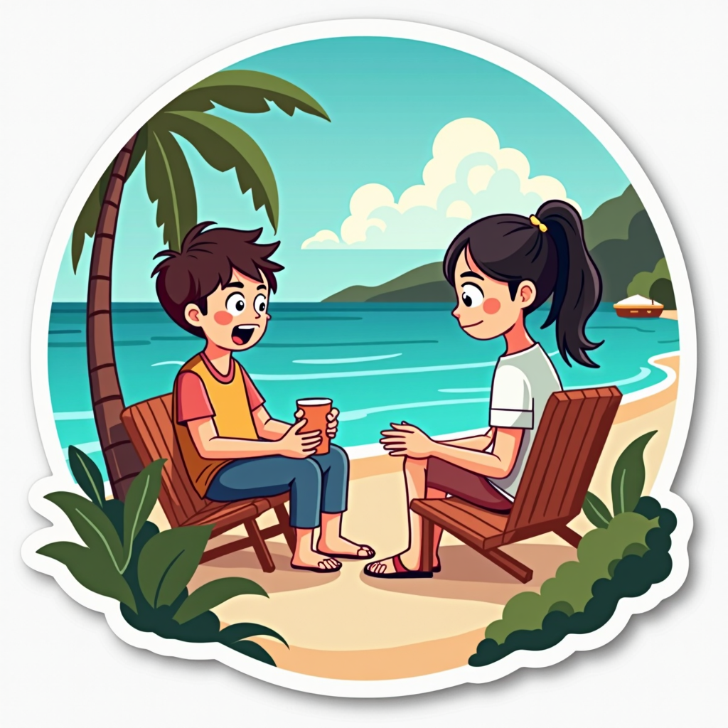 A stylized image combining elements of travel and education, possibly showing images of vacations and learning materials overlaid. The color scheme should be vibrant and positive, capturing the idea of positive connections between experiences and opportunities.