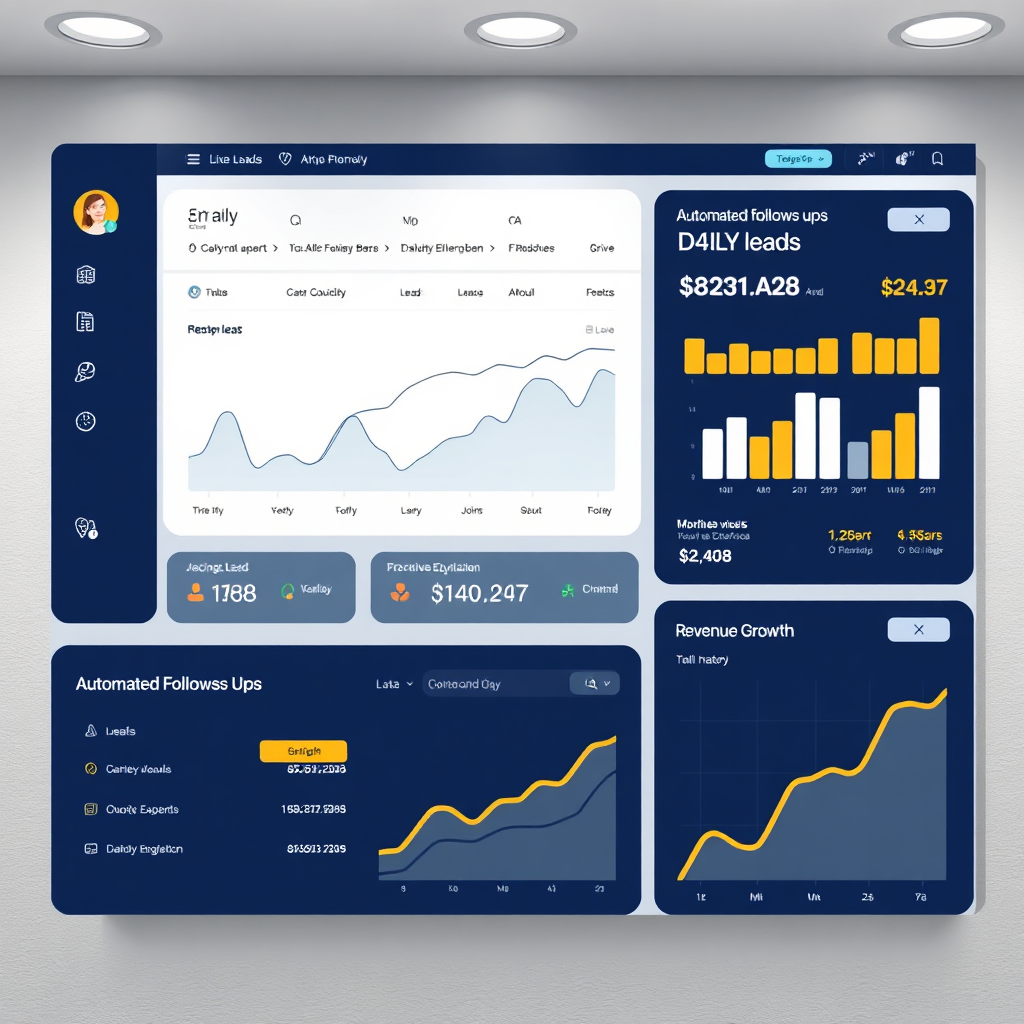 A dashboard preview illustrating growth and automation