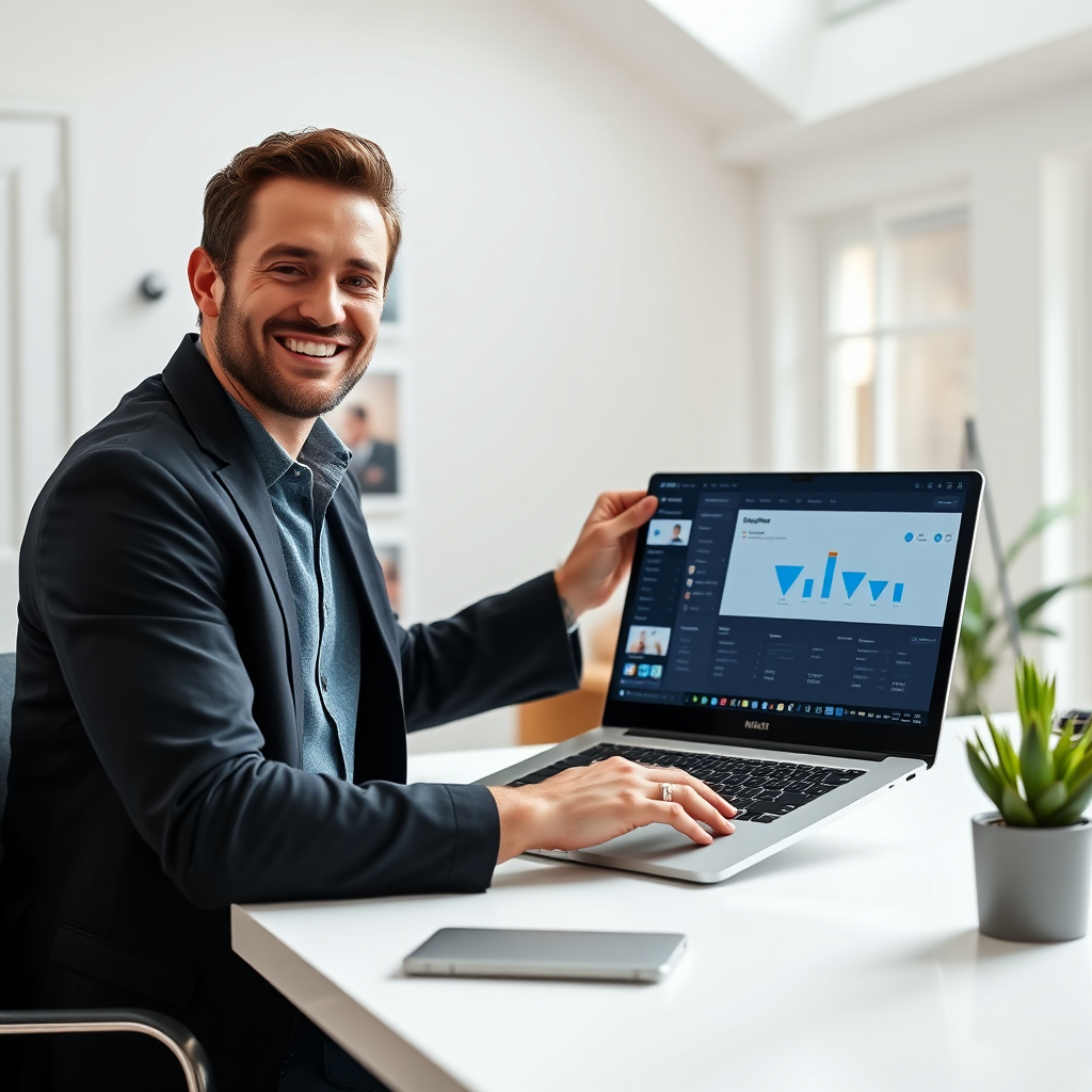 Hero: Entrepreneur using an all-in-one platform