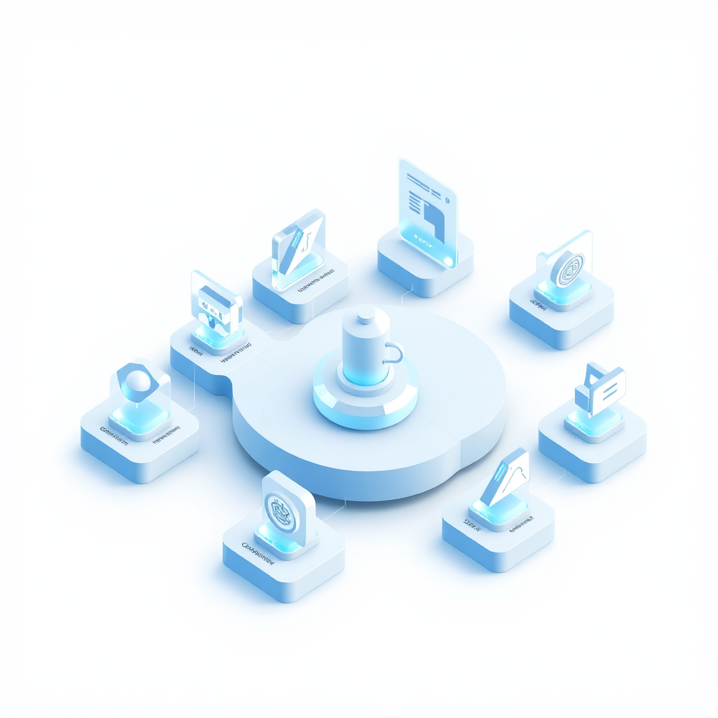 Eight-step diagnostic process illustration