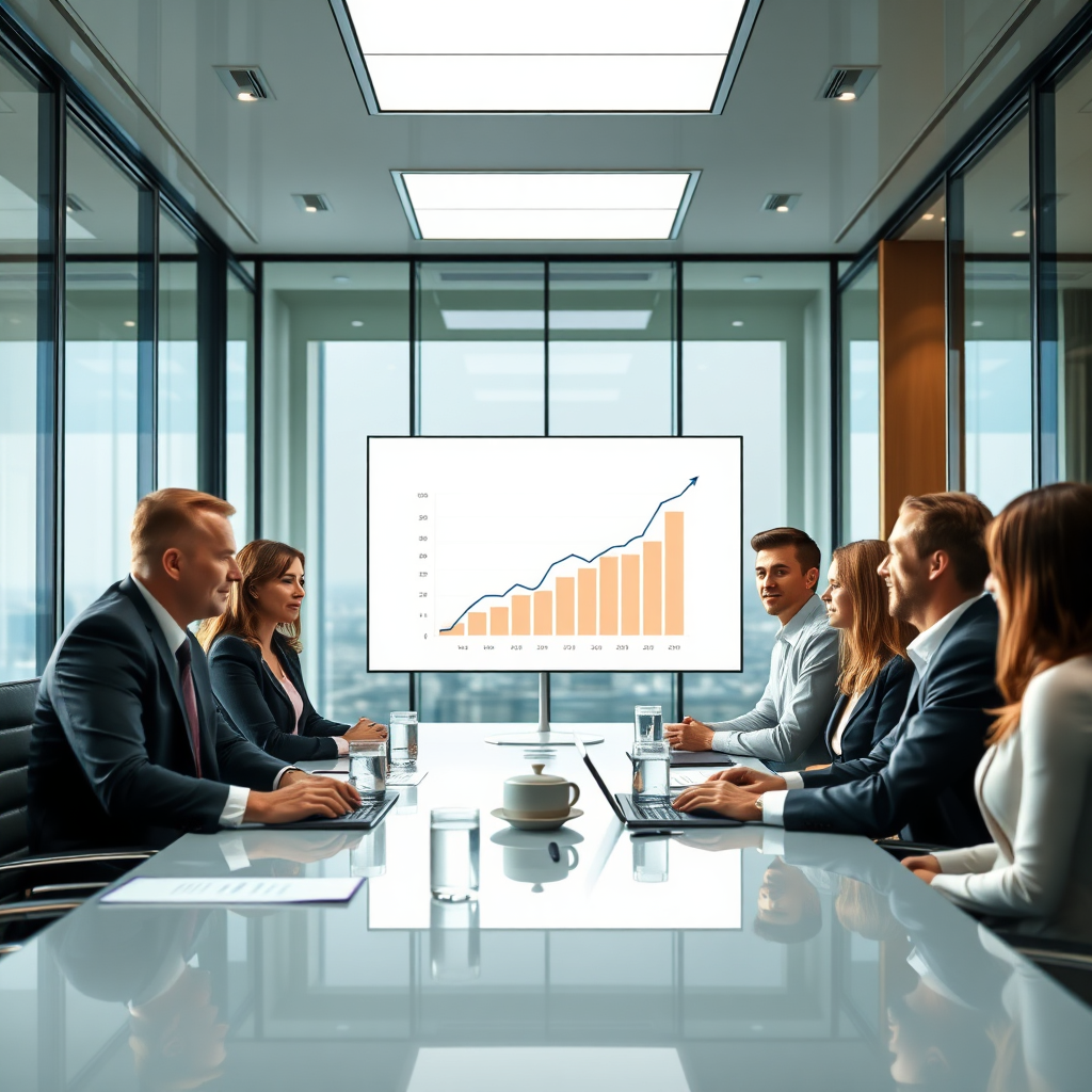 Abstract growth visualization in premium office