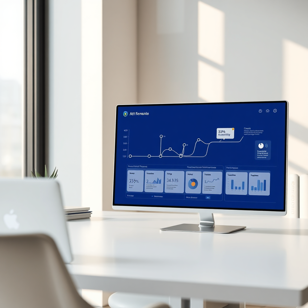Abstract pipeline schematic with nodes, lines, and subtle dashboard-like markers