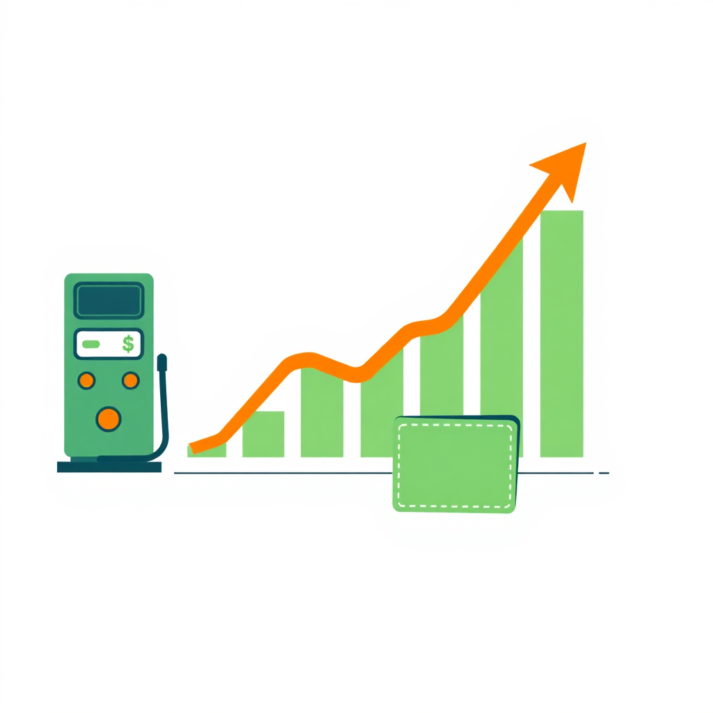 Gas price rising infographic