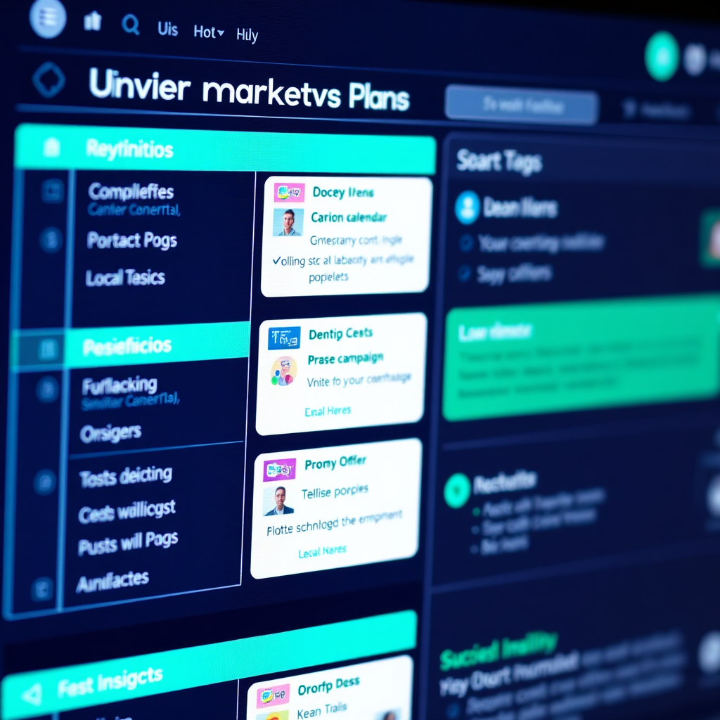 AI-generated marketing plan on a screen