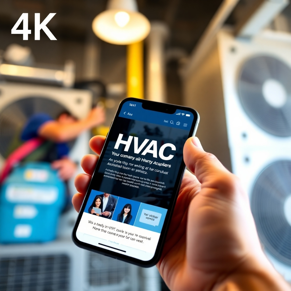 A compelling image representing mobile accessibility for HVAC services.