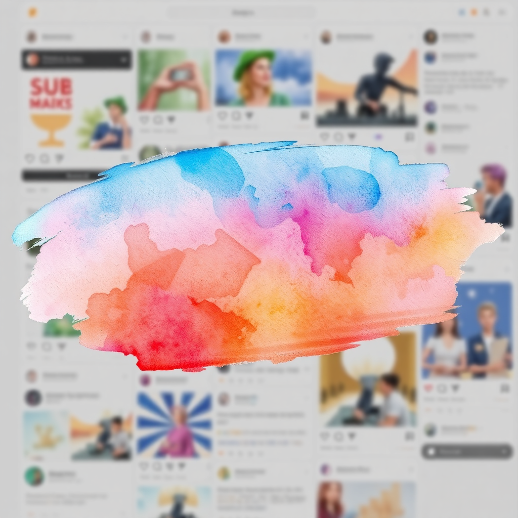 A collage of engaging social media posts, including videos, images, and text. The posts are visually appealing and relevant to the target audience. The background is a vibrant social media feed. The style should be modern, social, and engaging.