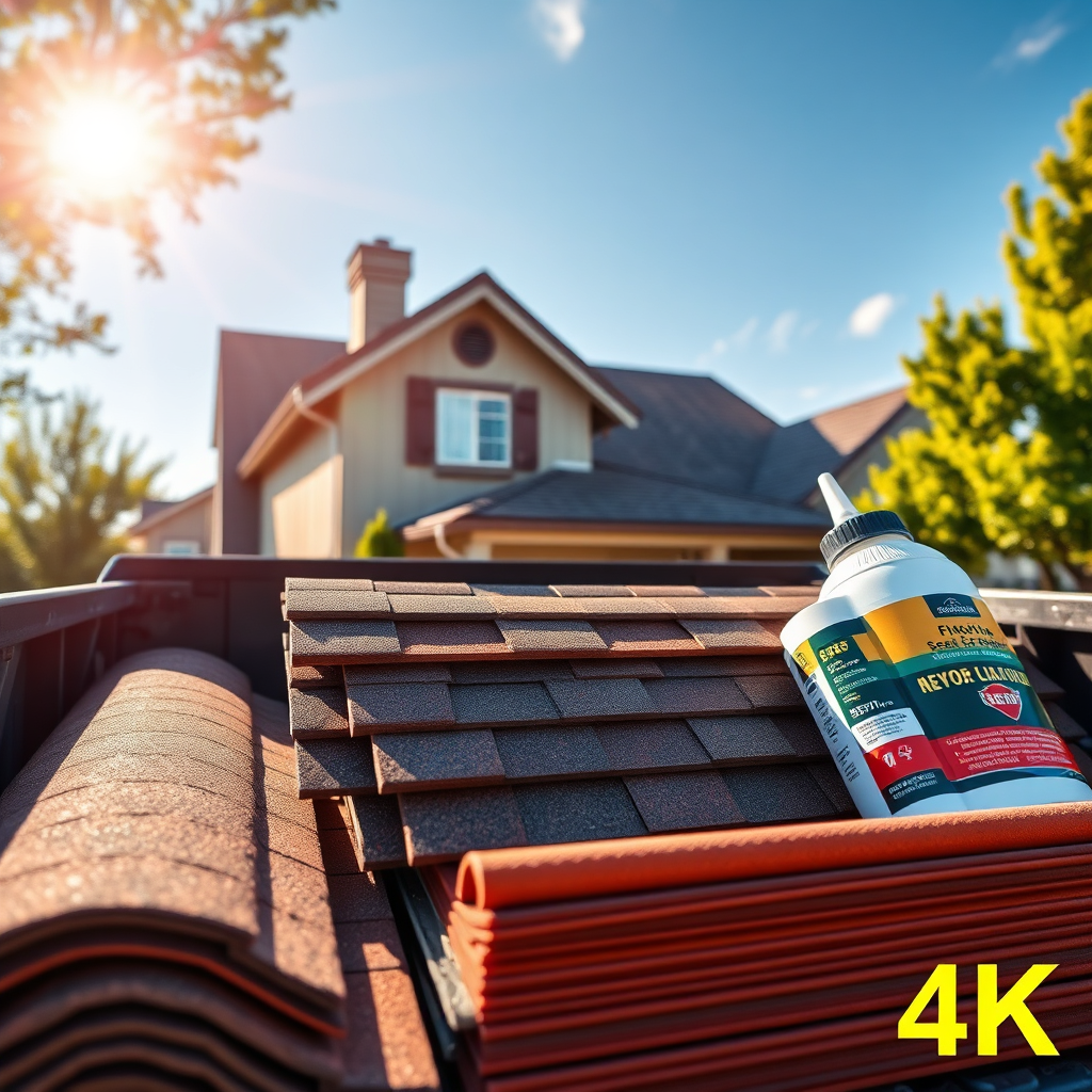 Close-up of high-quality roofing materials